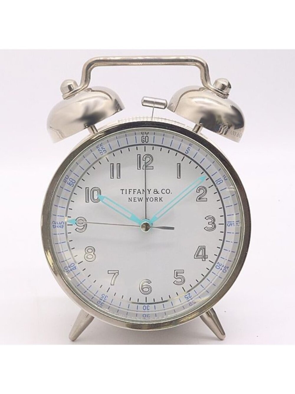 Tiffany & Co Twin Bell Table Clock White Dial Watch